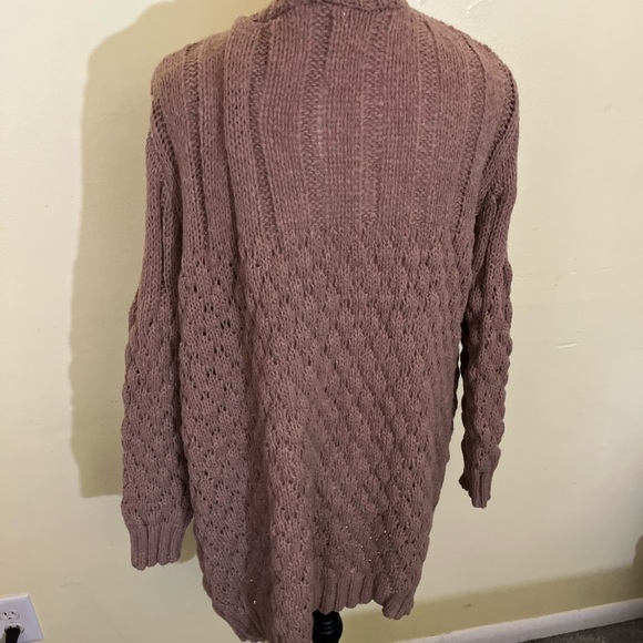 Daily look Cozy Brown Knit Cardigan Sweater Size Small NWT - Picture 4 of 6